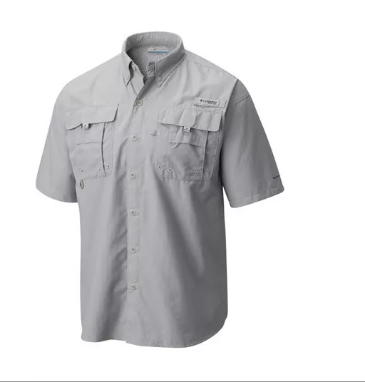 NEW COLUMBIA Men’s PFG Bahama Short Sleeve Fishing Shirt UPF 30 Vented