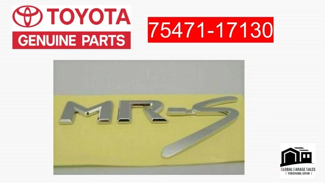 Toyota MR-S ZZW30 00-07 Genuine Chrome Rear "MR-S" Emblem JDM OEM Japan