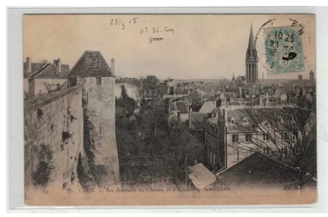 14 Postal-Caen Los Murallas Del Castillo Y Campanario De San Piedra No . 89