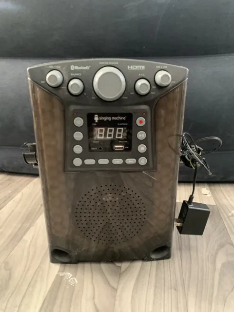 The Singing Machine Bluetooth Cd+G Karaoke Mic Sound System Led Lights Sml633