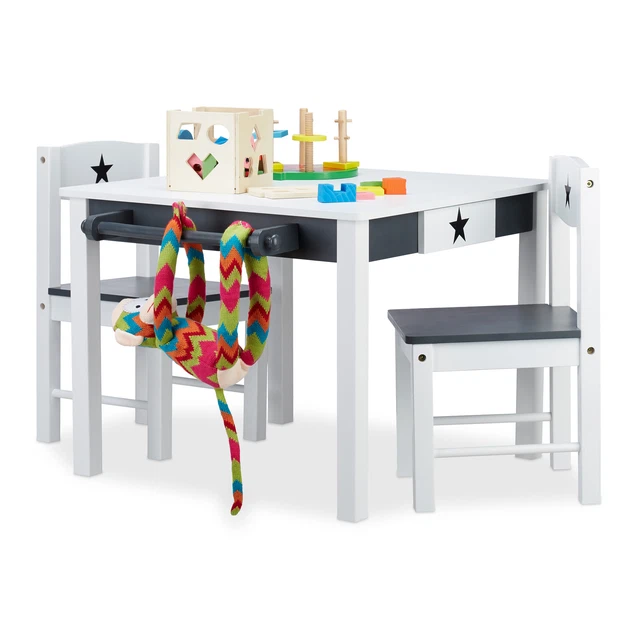 Grupo de asientos infantiles STAR, madera, mesa infantil con sillas, juego de asientos infantiles zona de estar