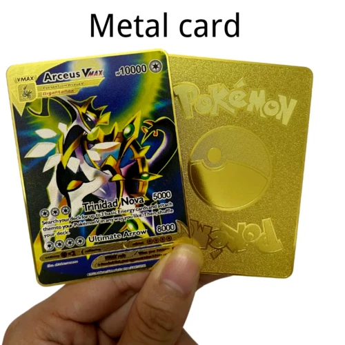 Kit 55 Cartas Pokémon Dourada Sem Repetidas C/ Arceus 10000