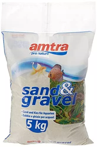 AMTRA Weißquarz - feiner weißer Quarz Aquarium Sand, für Frisch- oder Salzwasser,
