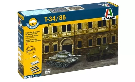 Italeri 7515 - 1/72 Set T34/85 - 2 Modelle (WWII / 2. Weltkrieg) -Neu