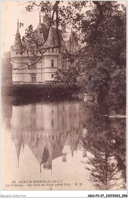 ADOP3-37-0225 - AZAY-LE-RIDEAU - le château un coin du parc - côté est