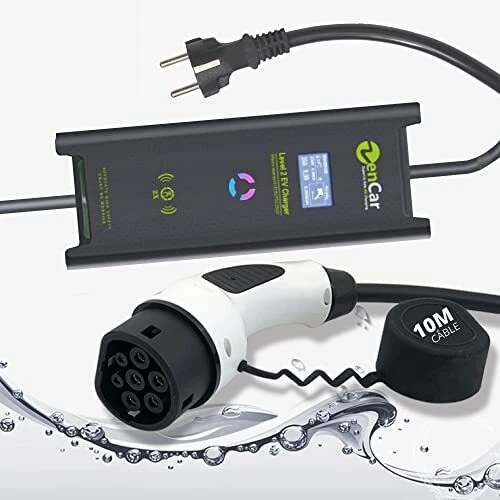 ZENCAR EV Chargeur Voiture Electrique Type 2 EVSE Chargeur 16A Type 2 Prise Schu