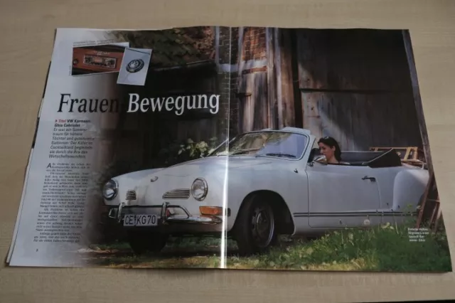 Motor Klassik 2781) VW Karmann Ghia Cabrio mit 44PS in einer seltenen Vorstellun