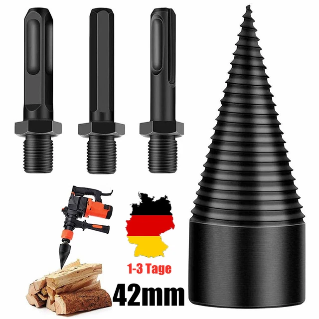 42mm Kegelspalter Drillkegel Holzspalter Brennholz Ersatzspitze für Bohrmaschine