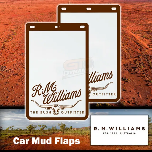 Genuine RM Williams Car Mud Flaps 35cm x 22.5cm Standard RMW Mudflap Pair