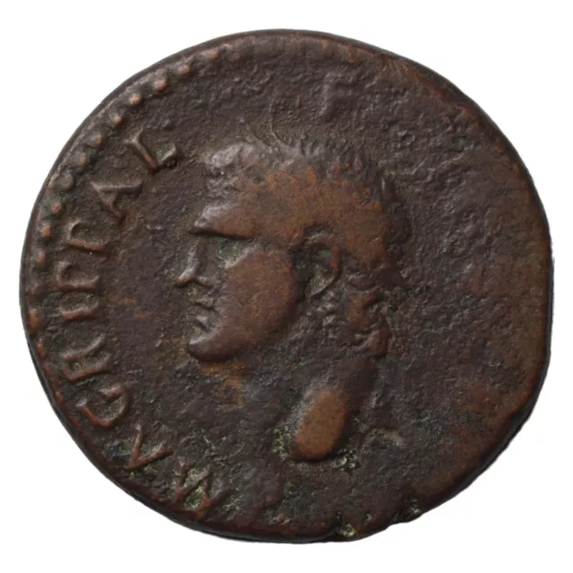 M. Agrippa 63-12BC. AE As. Under Caligula. Neptune 2