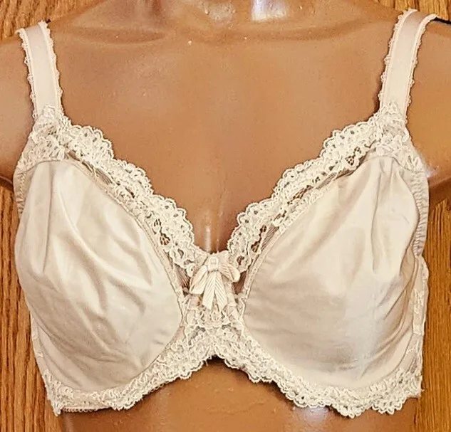 EUC Wacoal 36DD Supporting Role Underwire Soft Cup Bra 855203 Beige Lace