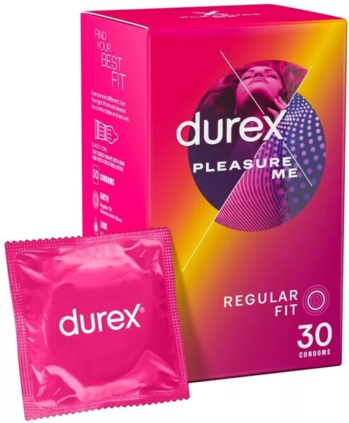 Durex Pleasure Me - Ribbed & Dotted - 30 Condoms Retail Pack