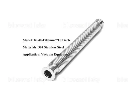 Bellows Hose Metal KF40-1500mm/59.05 inch ISO-KF Flange Vacuum USA