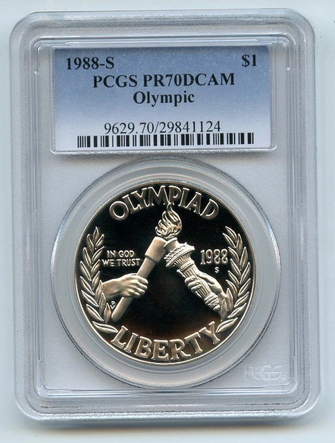 1988 S $1 Olympic Silver Commemorative Dollar PCGS PR70DCAM