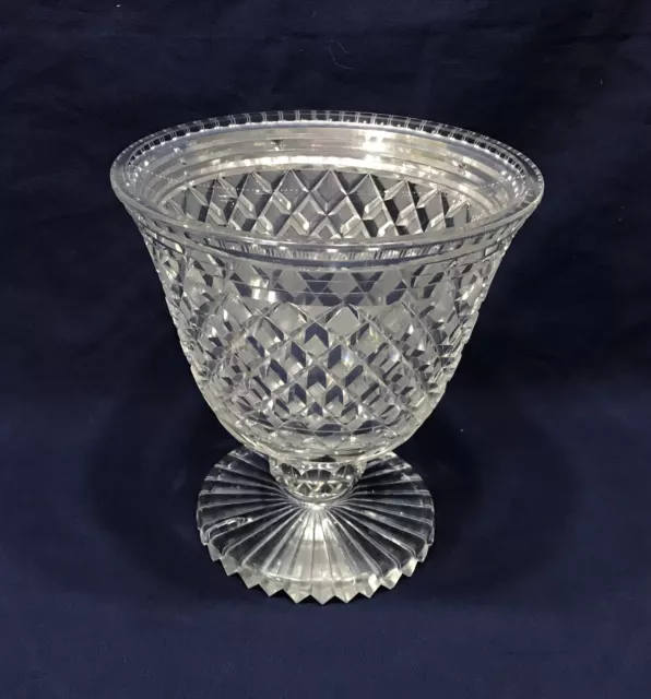 Antique American Brilliant Period Cut Glass Crystal Pedestal Compote~ Candy Dish