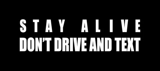 Stay alive don't drive and text sticker vinyl decal, car, bumpers, window