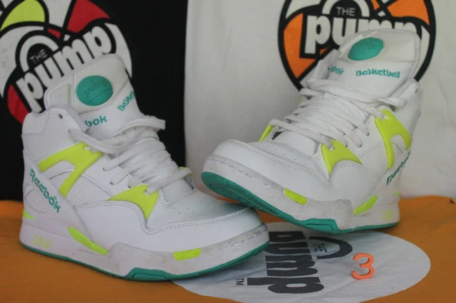 Reebok pump sneakers : Omni Zone white yellow green, EU 38,5, US 6,5, UK 5,5