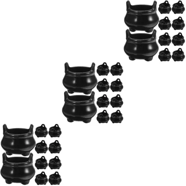 30 Pcs Miniature Witch Cauldron Mini Cauldron Model Halloween Mini Cauldron