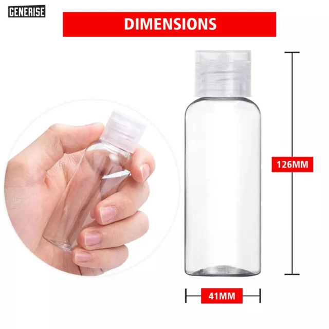 6pc Aeroplane Safe Travel Bottle Set Air Port Flight Holiday Clear Bottles UK 2