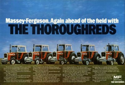 VINTAGE MASSEY FERGUSON Tractor 188 135 CUTAWAY SALES BROCHURE/POSTER