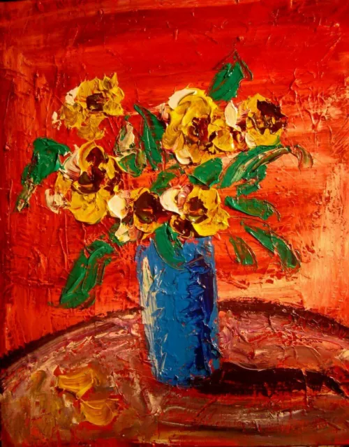 Flowers  OIL PAINTING CREATED  BY MARK KAZAV  Modern  Original Oil Abstract Y345