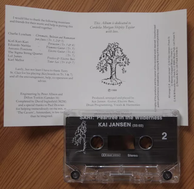 Kai Jansen - Sari: Peartree In The Wilderness 1989 Cassette Tape Jazz Folk 3