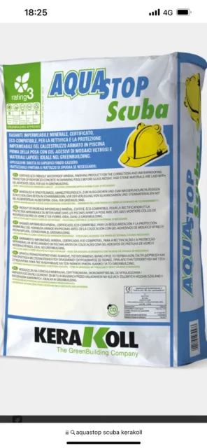 Aquastop Scuba Kerakoll impermeabilizzante 9 sacchi