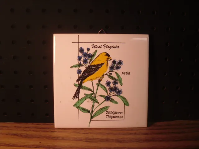 Trivet de azulejos de recuerdo de recuerdo de observación de aves de Virginia Occidental