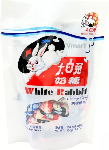 White Rabbit Milk Chinese Creamy Sweets Candy 108g (Pack of 1)