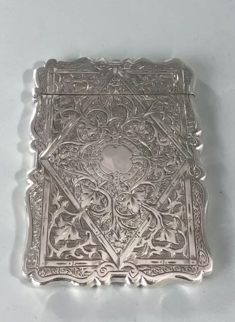 Victorian Silver Card Case Birmingham 1871 ADZX