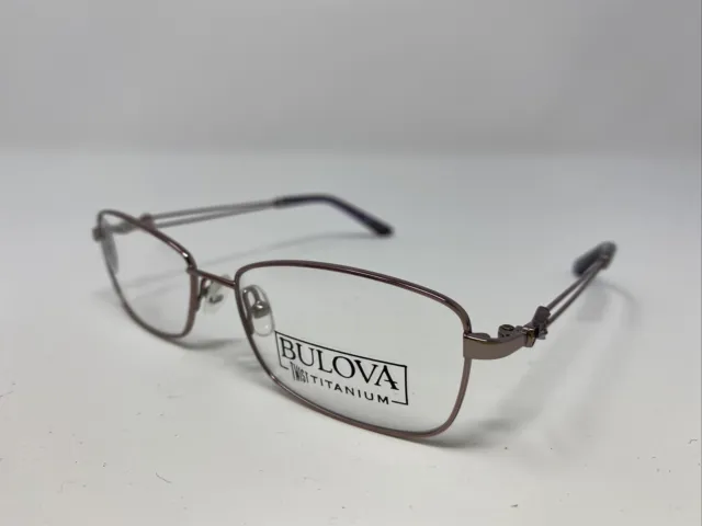 Bulova Eyeglasses Frame Bellavista Rose 52-16-135 Purple Full Rim 7590 2