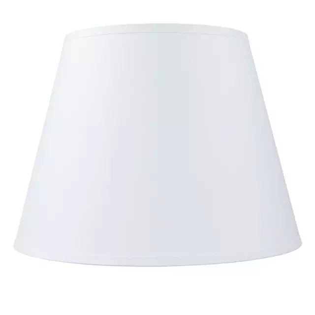 Lampenschirm Stoff Schirm für Tischlampe E14 Ø 25 cm Weiß konisch Textil