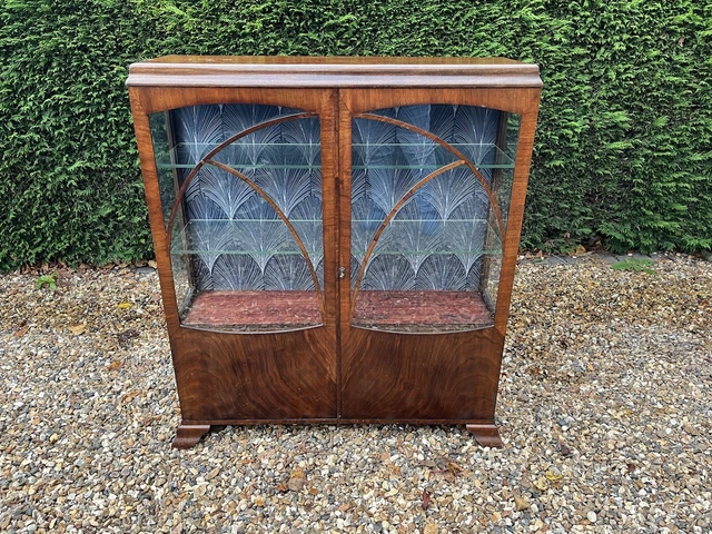 1920s Walnut Art Deco Cocktail Cabinet