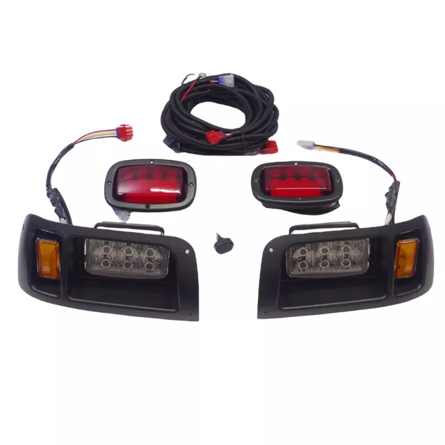 LED Light Headlight & Taillight Kit For Club Car DS Golf Cart Street Legal 1993+