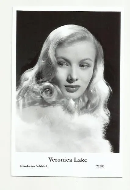 (Bx28) Veronica Lake Swiftsure Photo Postcard (27/80) Filmstar Pin Up Glamor