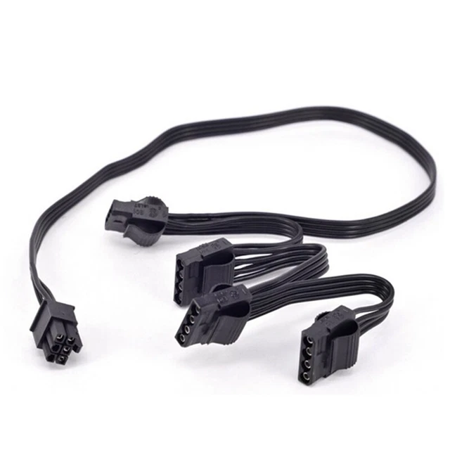 Cavo di Alimentazione Modulare da 6 Pin un 4 Molex Cavo IDE da 6 Pin un 4 p S9O4