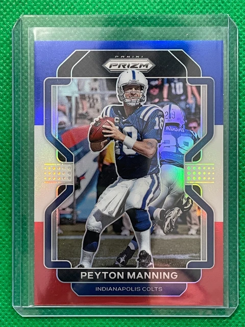 2021 Panini Prizm Peyton Manning Indianapolis Colts #30 Red White and Blue Prizm