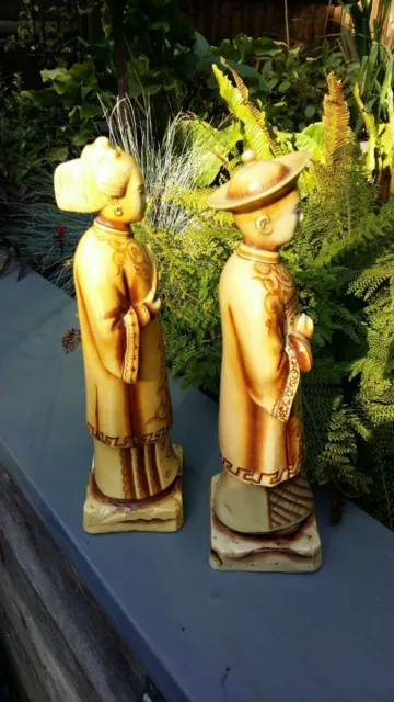 Chinese Pair of porcelain unusual colour statues nice quality items 2