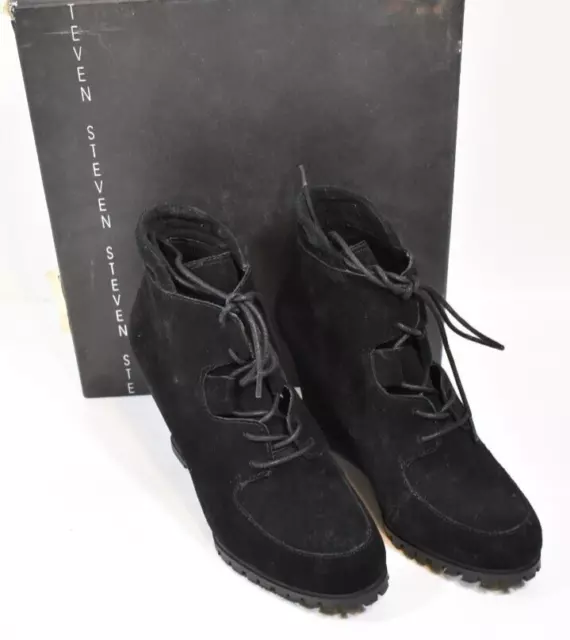 Women's STEVEN by Steve Madden Wardin Black Suede 7.5