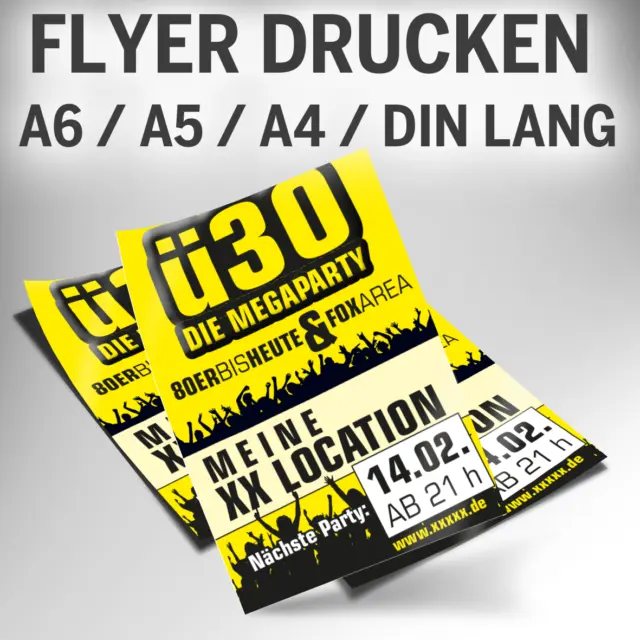 Flyer Handzettel DIN A7 A6 A5 A4  zweiseitig Offsetdruck drucken lassen