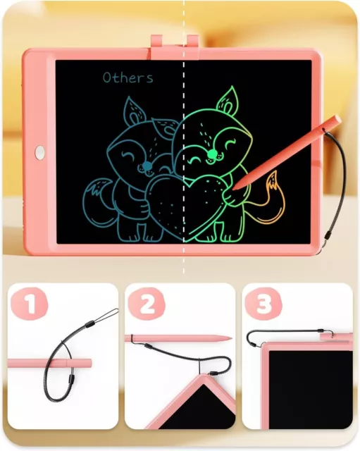 "Tableta de escritura 10" LCD para niños Tableta de dibujo, Juguetes educativos... 2