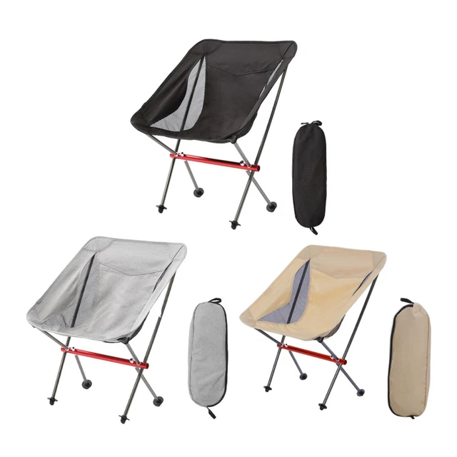 Chaise Camping Pliant Avec Sac De Transport - Noir Et Gris - Sport