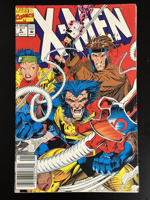 X-Men #4 (Marvel 1992) 1st Appearance Omega Red key issue rare newsstand edition
