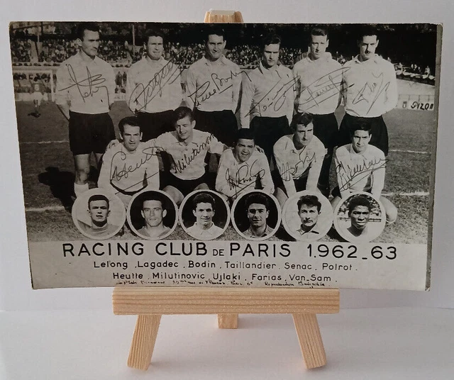 Affiche Originale Racing Club De Calais 1962 - Football Vintage, Club Français, Noir Et Blanc