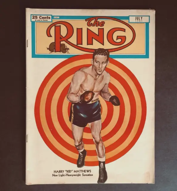 1951 THE RING Boxing Magazine Harry Matthews Joe Lewis Sugar Ray ...