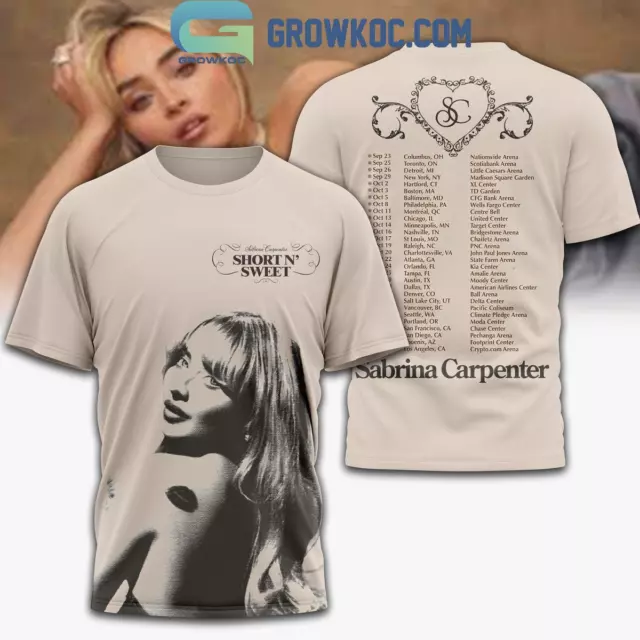 SABRINA CARPENTER SHORT N’ Sweet Tour 2025 For Fan Schedule Hoodie T
