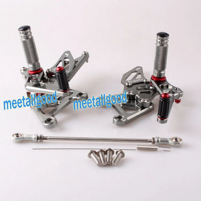 Poggiapiedi poggiapiedi pedali regolabili posteriore per Honda CBR250R 2010-2014