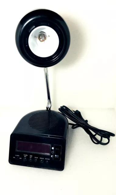 Lampe Pendule Réveil Vintage Télescopique Moderne Couleur Noir