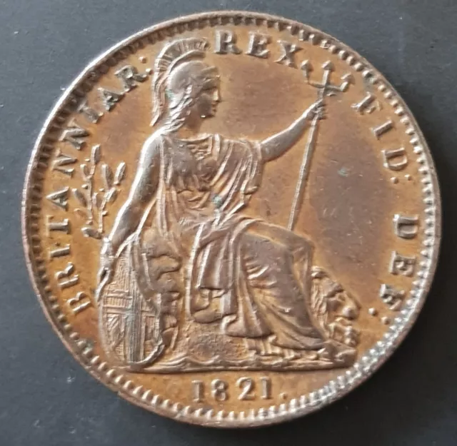 1821 George IV Farthing Coin