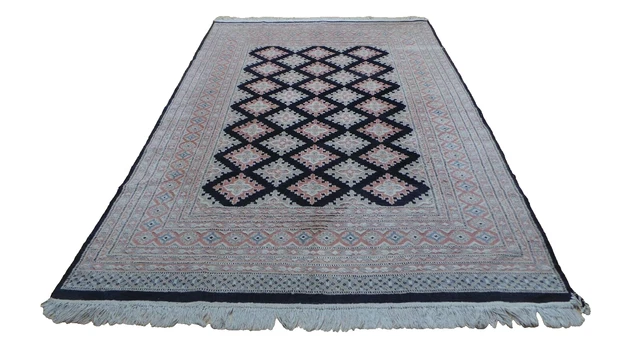 Persain design Oriental CARPET RUG HAND MADE Vintage Fine weave 8ft 6" x 5ft 2"